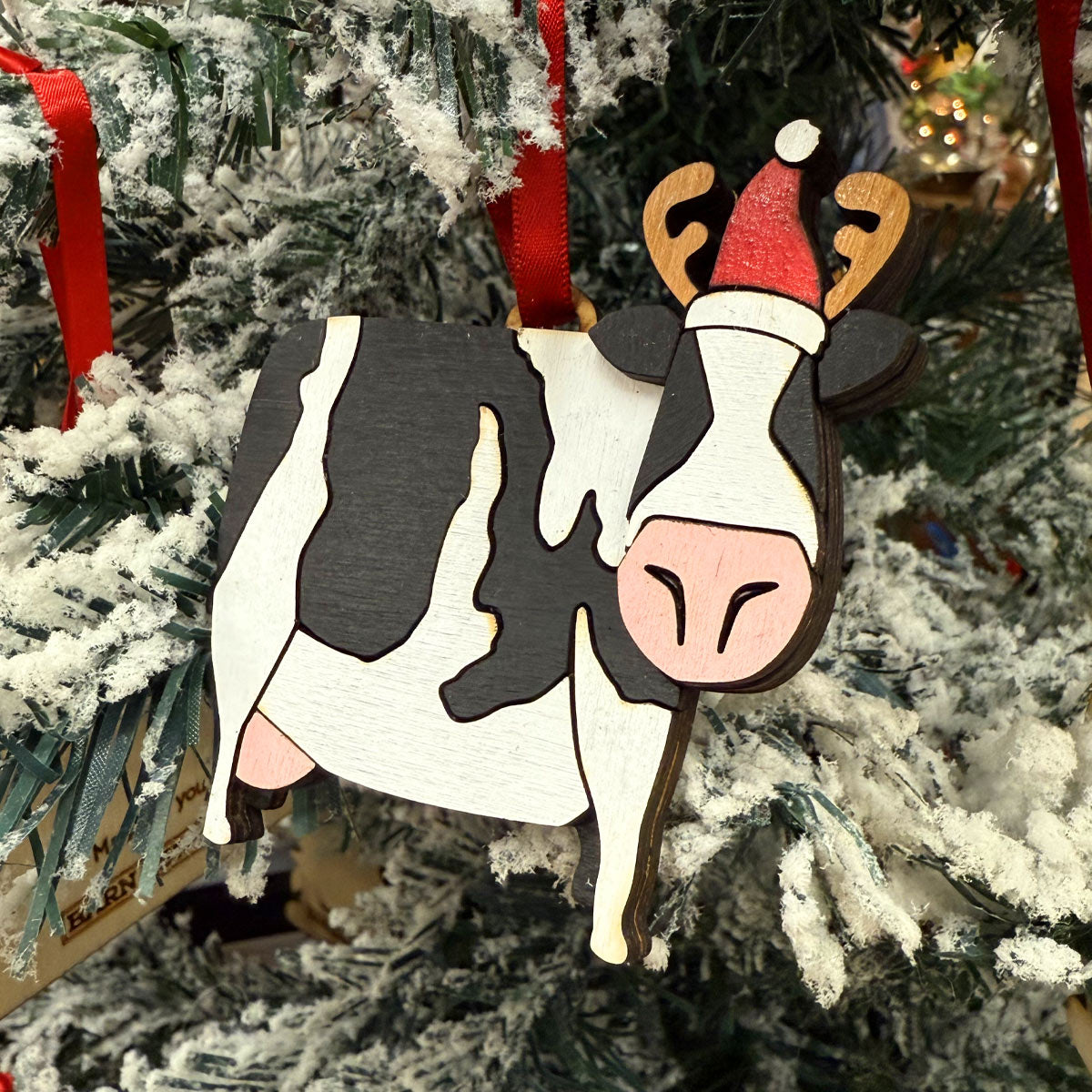 Holiday Cow Ornament