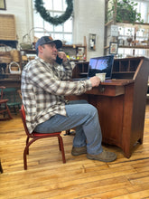 Antique Slant-Front Secretary Desk – Rustic Early American Charm